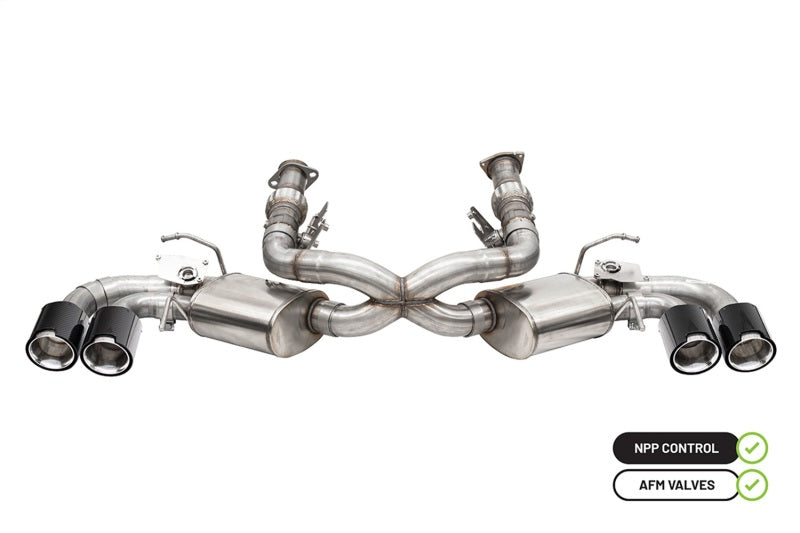 Corsa Performance Cat Back Exhaust System 2020-2026 Chevrolet Corvette C8 (w/Factory NPP)