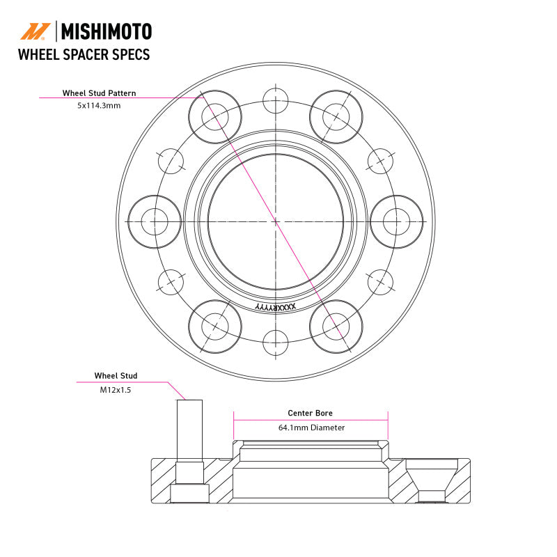 Mishimoto Hubcentric Wheel Spacers Acura / Honda (5:114.3 / 64.1 Bore)