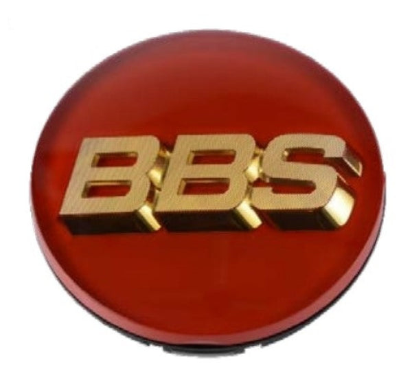 BBS Center Cap 70.6mm Red/Gold (3-tab)