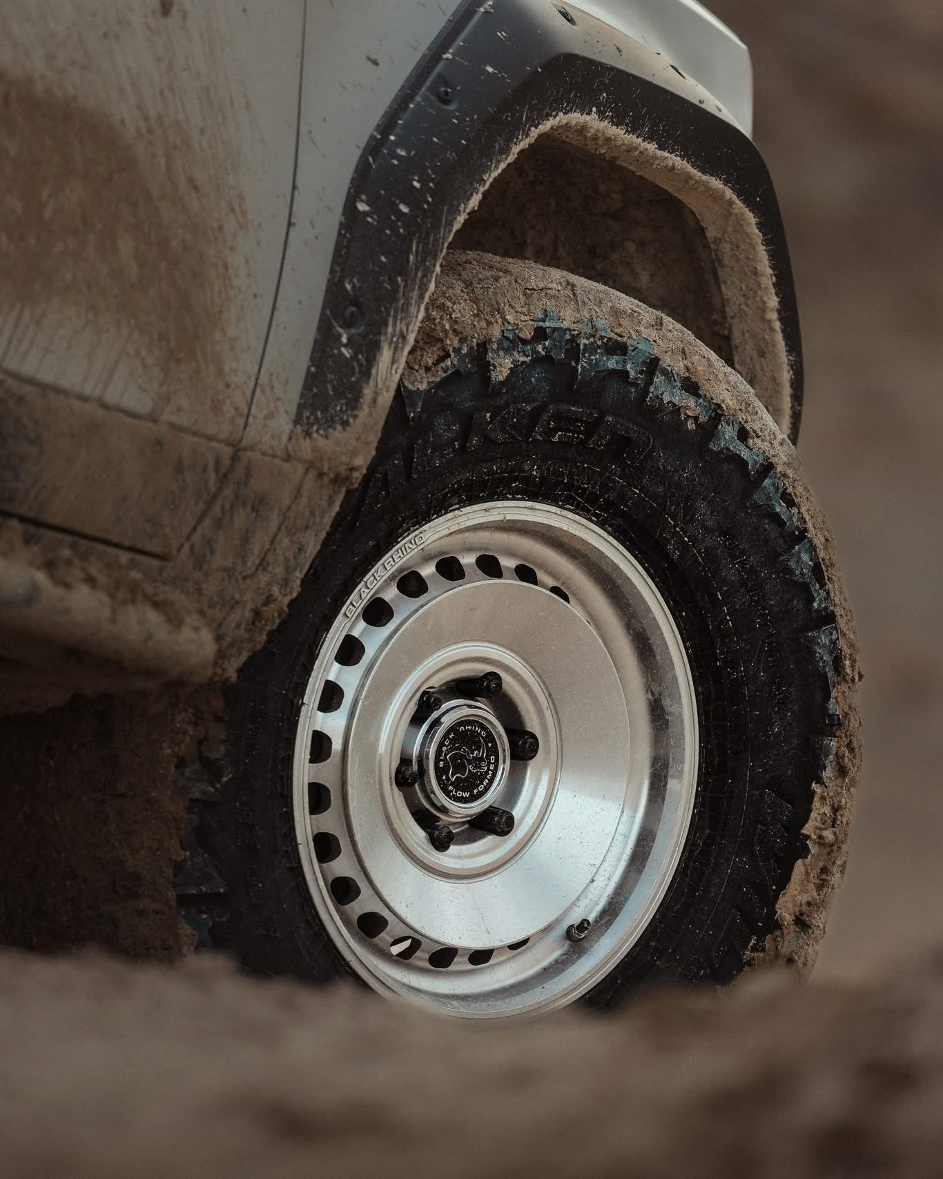 17x8.0 Black Rhino BR036 Basin Gloss Silver w/ Machined Face