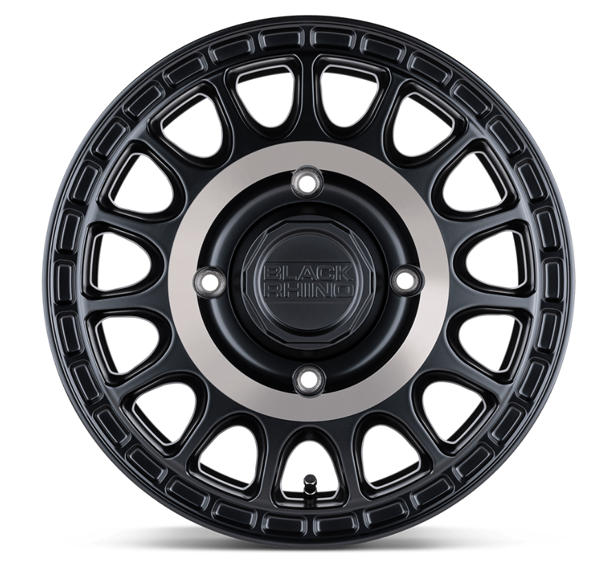 15x7.0 Black Rhino Sandstorm UTV Semi Gloss Black w/ Machined Tint