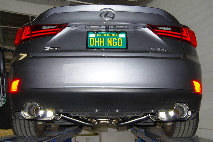 Invidia Q300 Axle-Back Exhaust 2014-2015 Lexus IS250 / 2014-2017 IS350 (rolled stainless tips)
