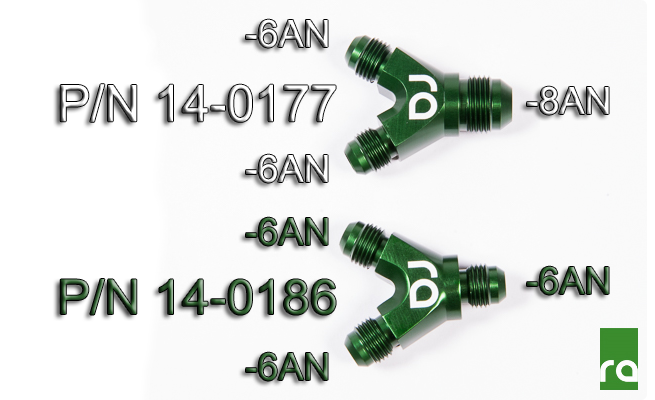Radium Engineering Y-Adapter Block Fittings