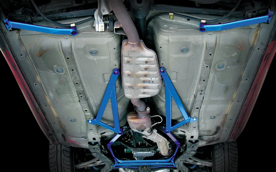 Cusco Power Brace Floor, Rear 2001-2007 Subaru Impreza WRX Wagon / 2004-2007 Impreza WRX STi Sedan / 2002-2007 Subaru Impreza WRX Sedan / 2003-2009 Subaru Forester / 1993-2001 Impreza