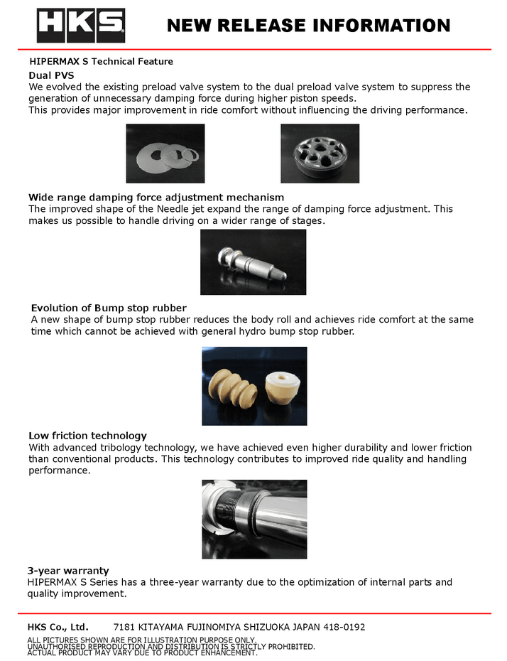 HKS Hipermax S Coilover Kit 2020-2025 Toyota GR Supra (with Canceller Kit)