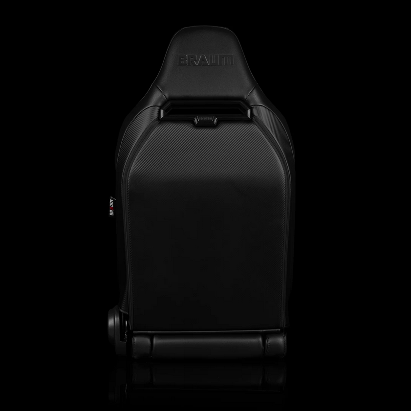 Braum VIPER-X Series Sport Reclinable Seats | Black Polo | Black Leatherette | Grey Stitching (Priced Per Pair)