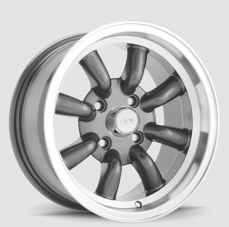 15x7.0 Konig Rewind Graphite / Machined Lip
