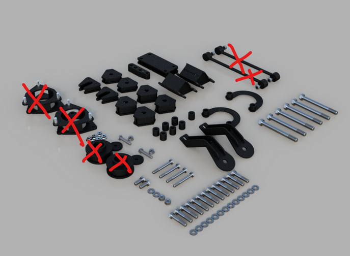 Traxda Spacer Delete Kit 2020-2025 Toyota RAV4 (Subrame Drop)