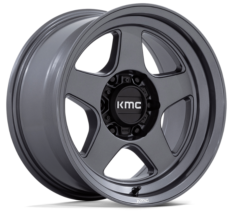 17x9.0 KMC Lobo KM728 Matte Anthracite – Darkside Motoring