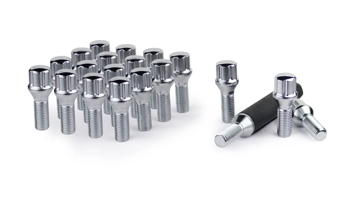 Gorilla Small Diameter Spline Lug Bolts | 17mm & 19mm Dual Hex Key | 14mm x 1.25 Thread Size | 27mm Threaded Length | Set of 20