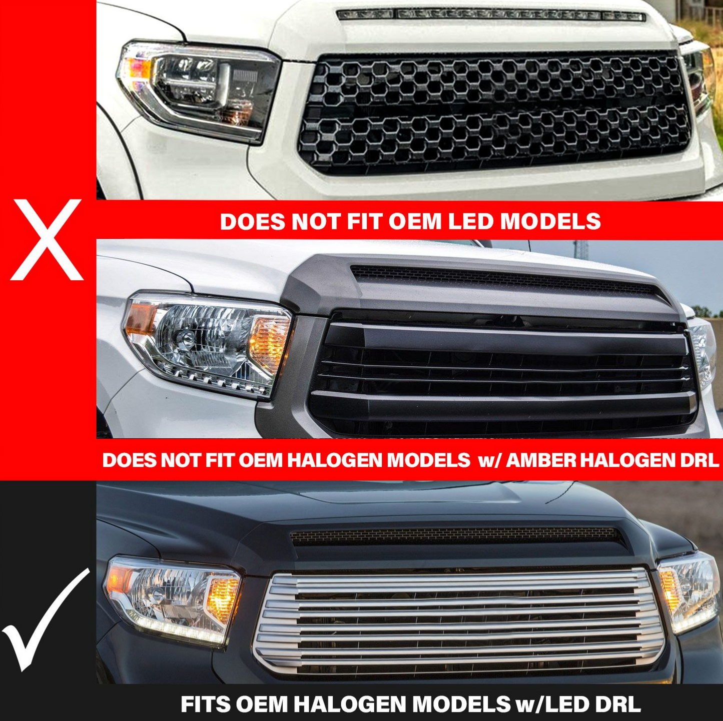 Anzo 2014-2021 Toyota Tundra LED Crystal Switchback Plank Style Headlights Black (LED High/Low Beam) (For OEM Halogen Model W/ Halogen DRL)