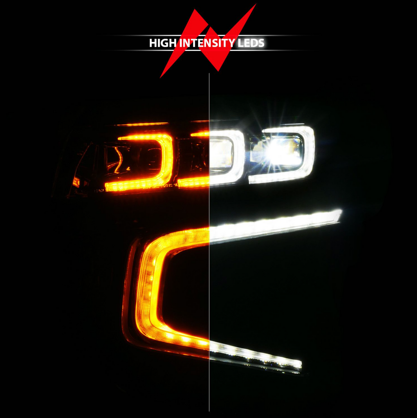 Anzo 2021-2024 Chevy Tahoe / Suburban Z-Series Full LED Projector Headlights Black W/ DRL Switch Initiation & Sequential