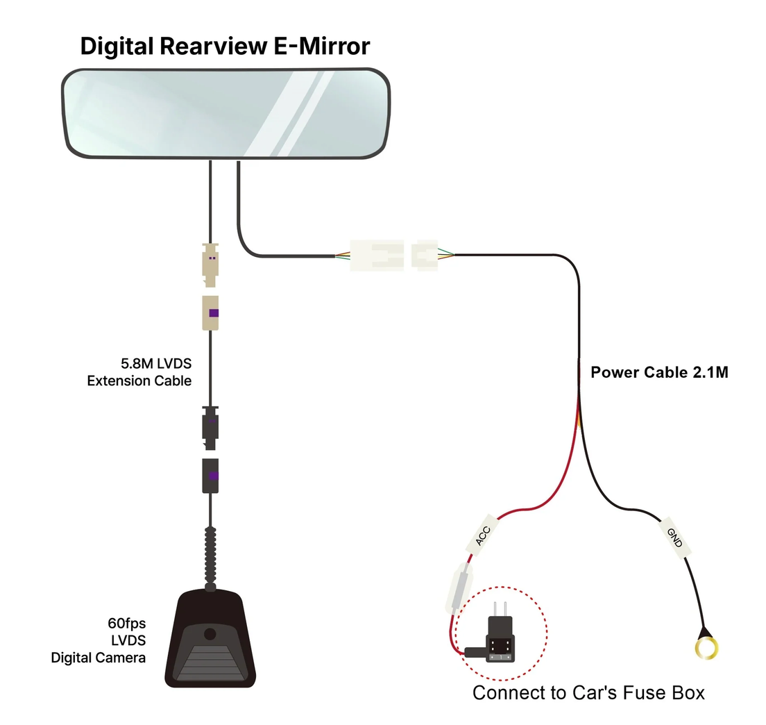 Beat Sonic Digital Rearview E-Mirror for 2010-2023 Lexus GX 460