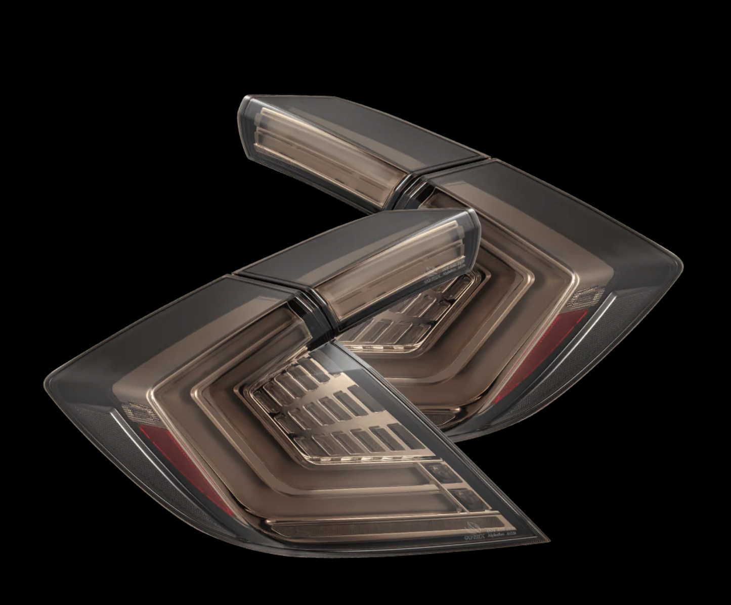 AlphaRex 2016-2021 Honda Civic Hatchback NOVA-Series Prismatic LED Tail Lights