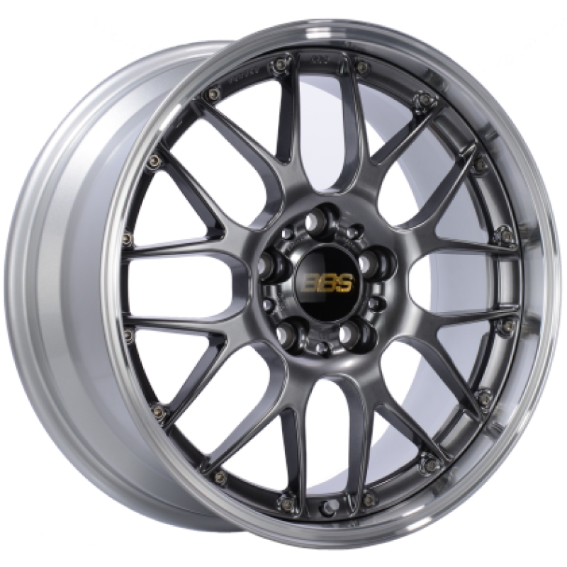 20x10 BBS RS-GT Diamond Black / Diamond Cut Lip