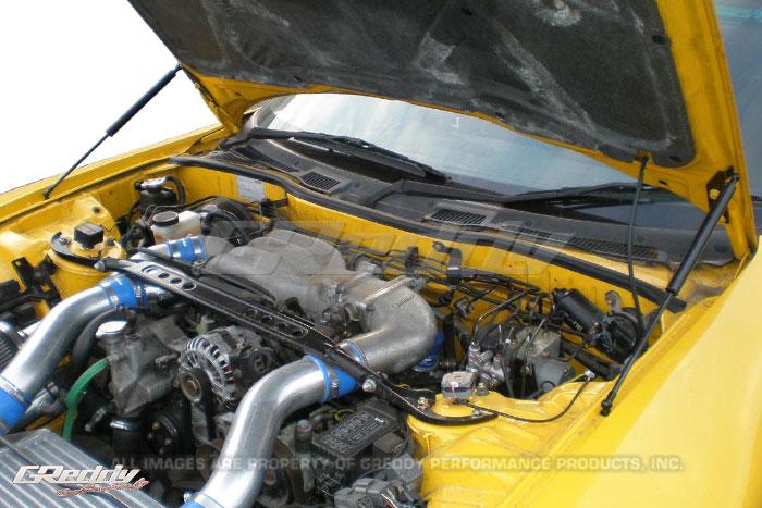 GReddy Carbon Hood Lifter Kit 1993-1996 Mazda RX7 FD3S (Designed for OEM weight hoods)