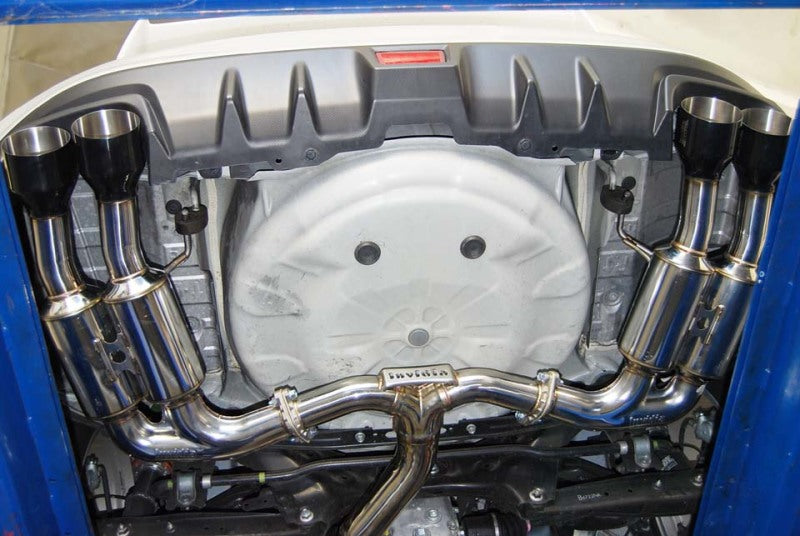 Invidia Gemini Single Layer Quad Cat-Back Exhaust 2015-2019 Subaru WRX/STI (black tips)