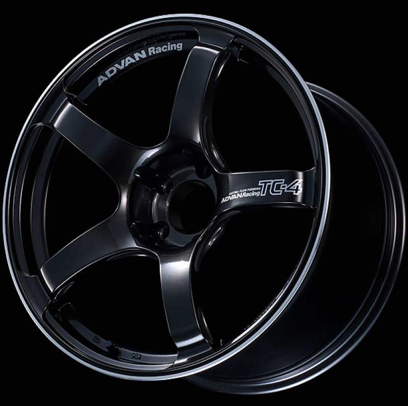 18x10.5 Advan TC4 +15 5-114.3 Racing Black Gunmetallic Wheel