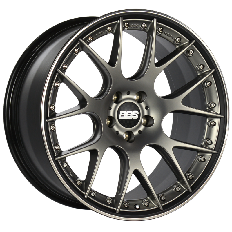 21x10.5 BBS CH-RII 5x112 ET17 Satin Platinum Center Black Lip SS Rim Prot Wheel