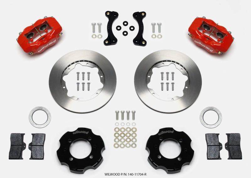 Wilwood Forged Dynalite Front Hat Kit 11.00in Red 1995-2005 Mazda Miata