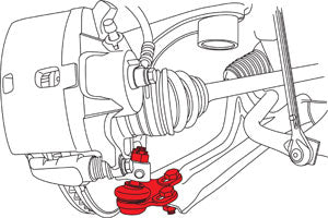 SPC Performance 2016-2024 Honda Civic / CRV Front Adjustable Lower Ball Joint (+1.0 deg) (Does Not Fit Type R)