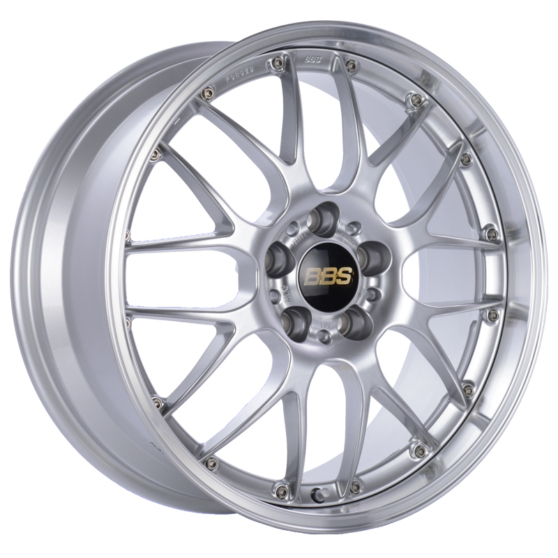 20x8.5 BBS RS-GT Diamond Silver Center Diamond Cut Lip