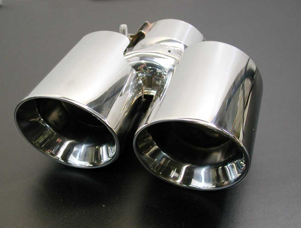 Racing Dynamics Twin Tailpipe Tip for Porsche Boxster, Boxster S / Cayman, Cayman S (90mm)