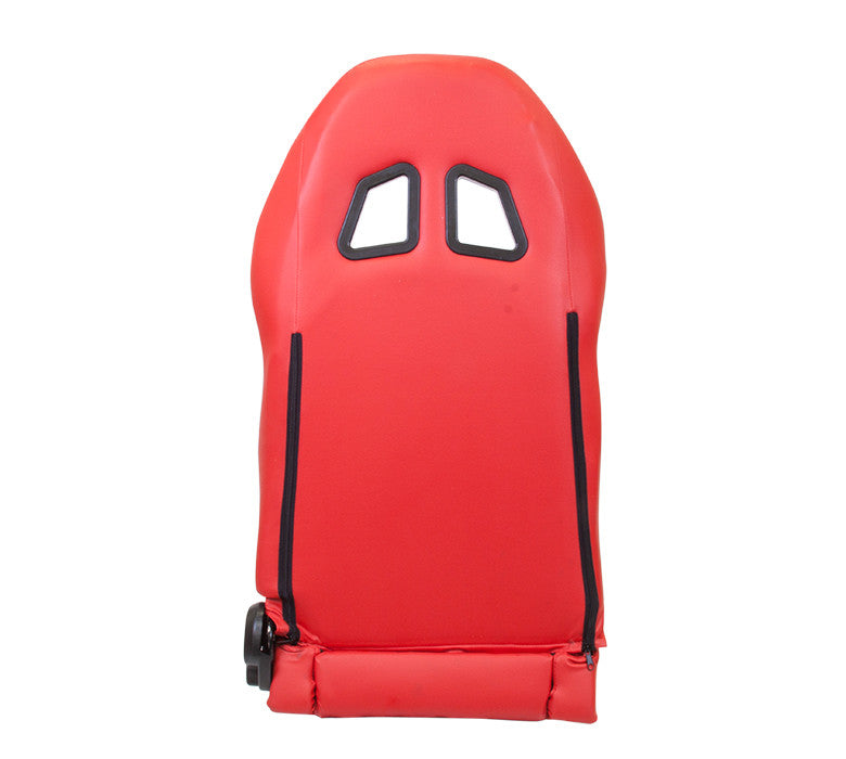 NRG Ferrari XM2 Style Seat PVC Leather Red/Black Trim (Left & Right) - Pair