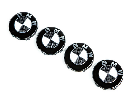 BMW Carbon Floating Wheel Center Cap Set - 68mm