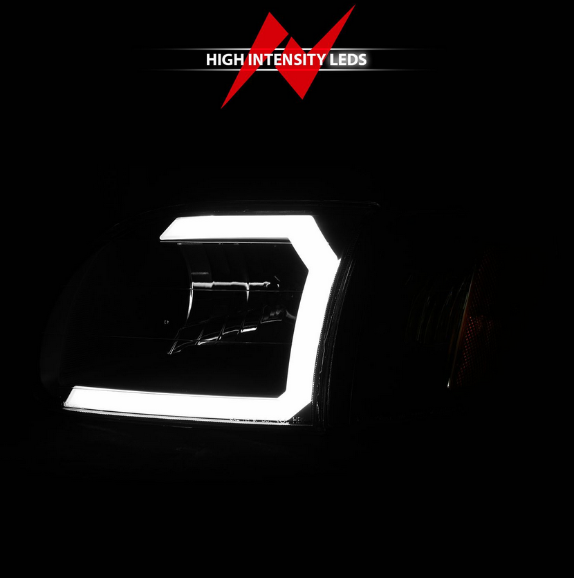 Anzo 2000-2004 Toyota Tundra Crystal Plank Style Headlights with Corner Lights (2 Pieces)