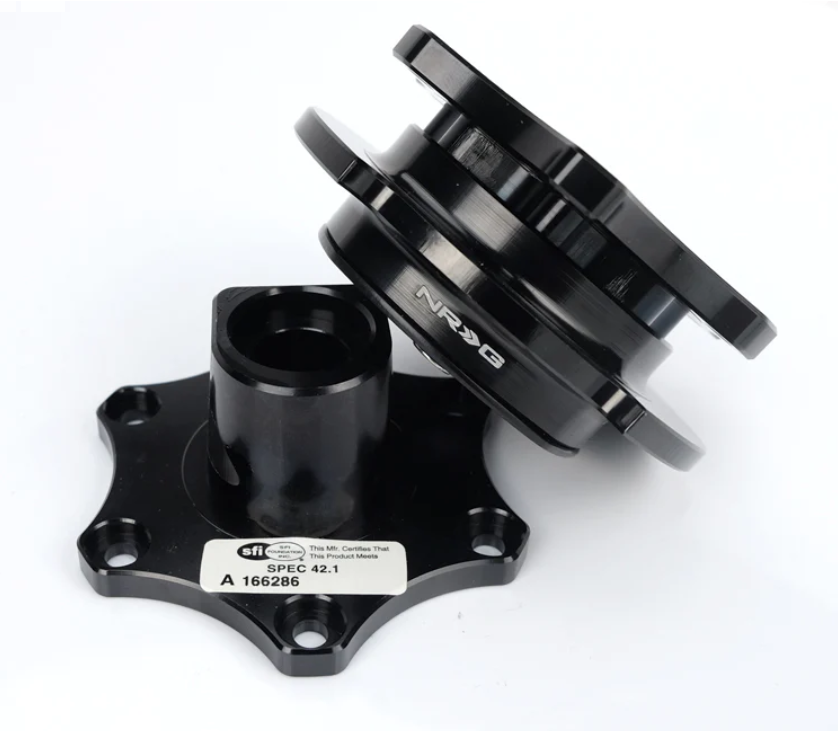 NRG SFI Key Way Type Quick Release Black/Black