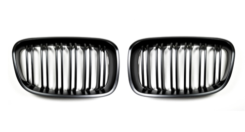 AutoTecknic Dual-Slats Stealth Black Front Grille Set - F20 1-Series