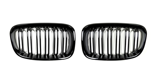 AutoTecknic Dual-Slats Gloss Black Front Grille Set - F20 1-Series