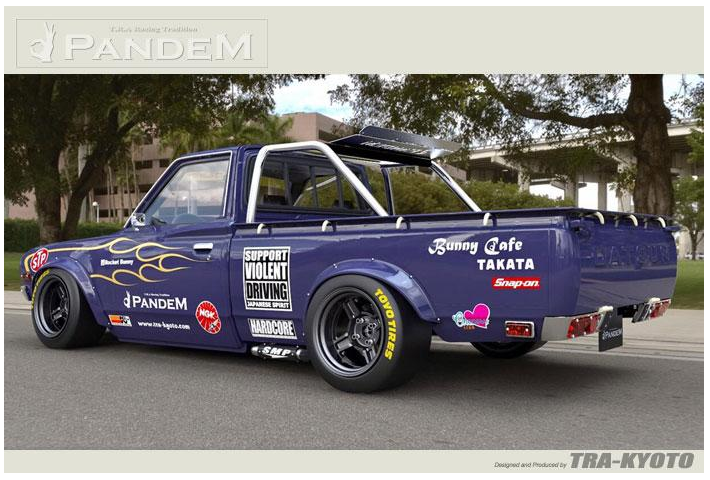 Pandem Front Lip & Over Fender Aero Kit 1972-1979 Datsun 620 Pickup