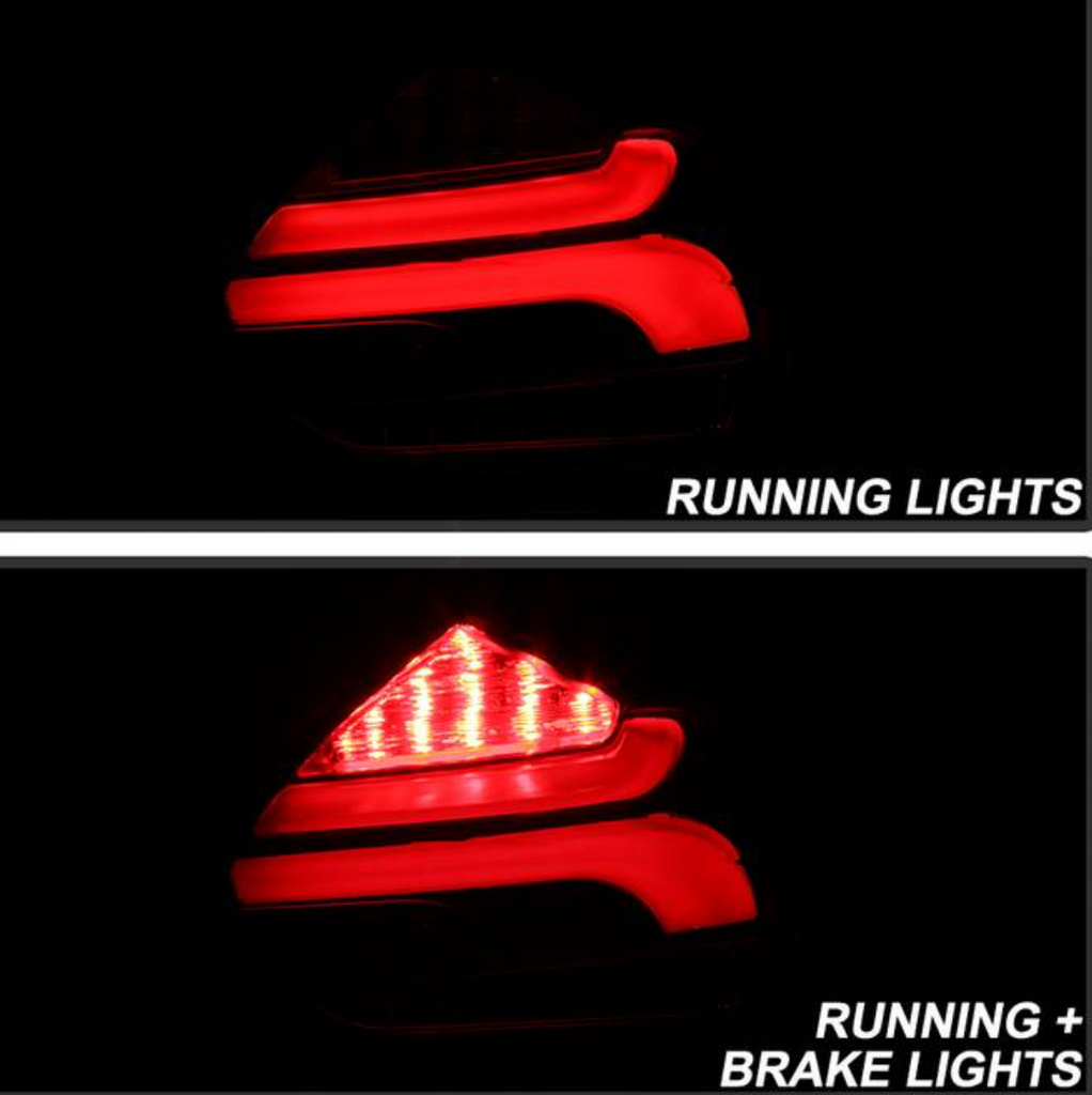 2015-2017 Ford Focus 5Dr Hatchback LED Tail Lights - Red Clear