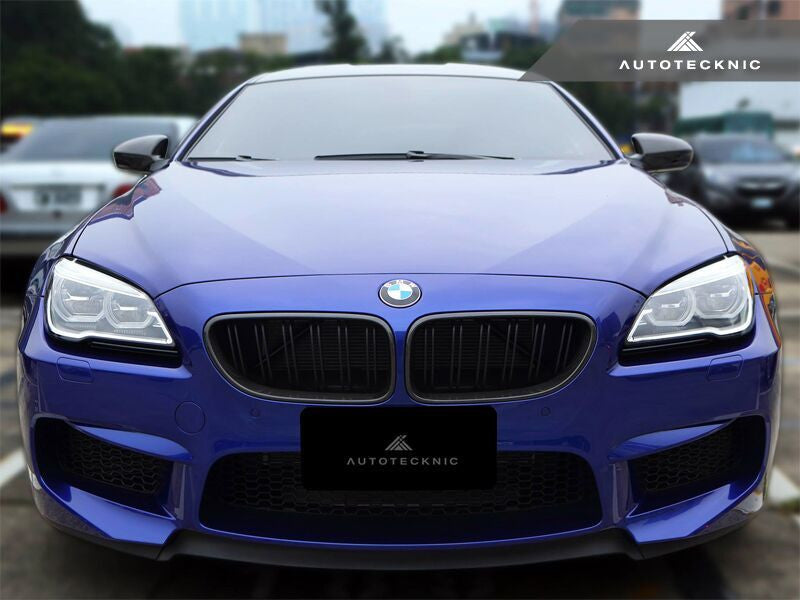 AutoTecknic Replacement Dual-Slats Carbon Fiber Front Grilles BMW F06 Gran Coupe / F12 Coupe / F13 Cabrio | 6 Series & M6