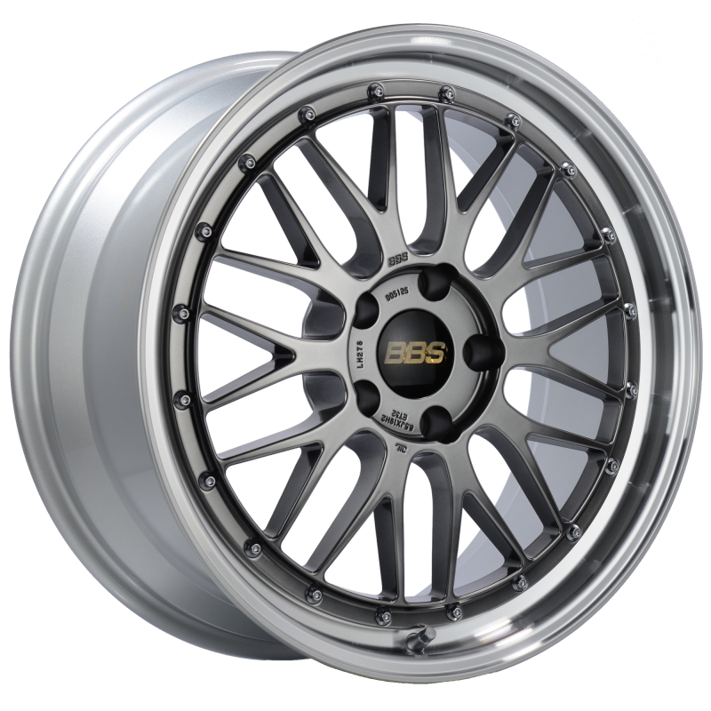 BBS LM 19x8.5 5x120 ET32 Diamond Black Center Diamond Cut Lip Wheel -82mm PFS/Clip Required