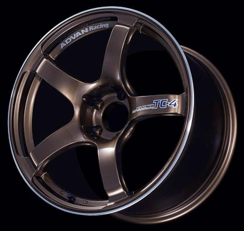 18x9.5 Advan TC4 +45mm 5-114.3 Umber Bronze and Ring Wheel