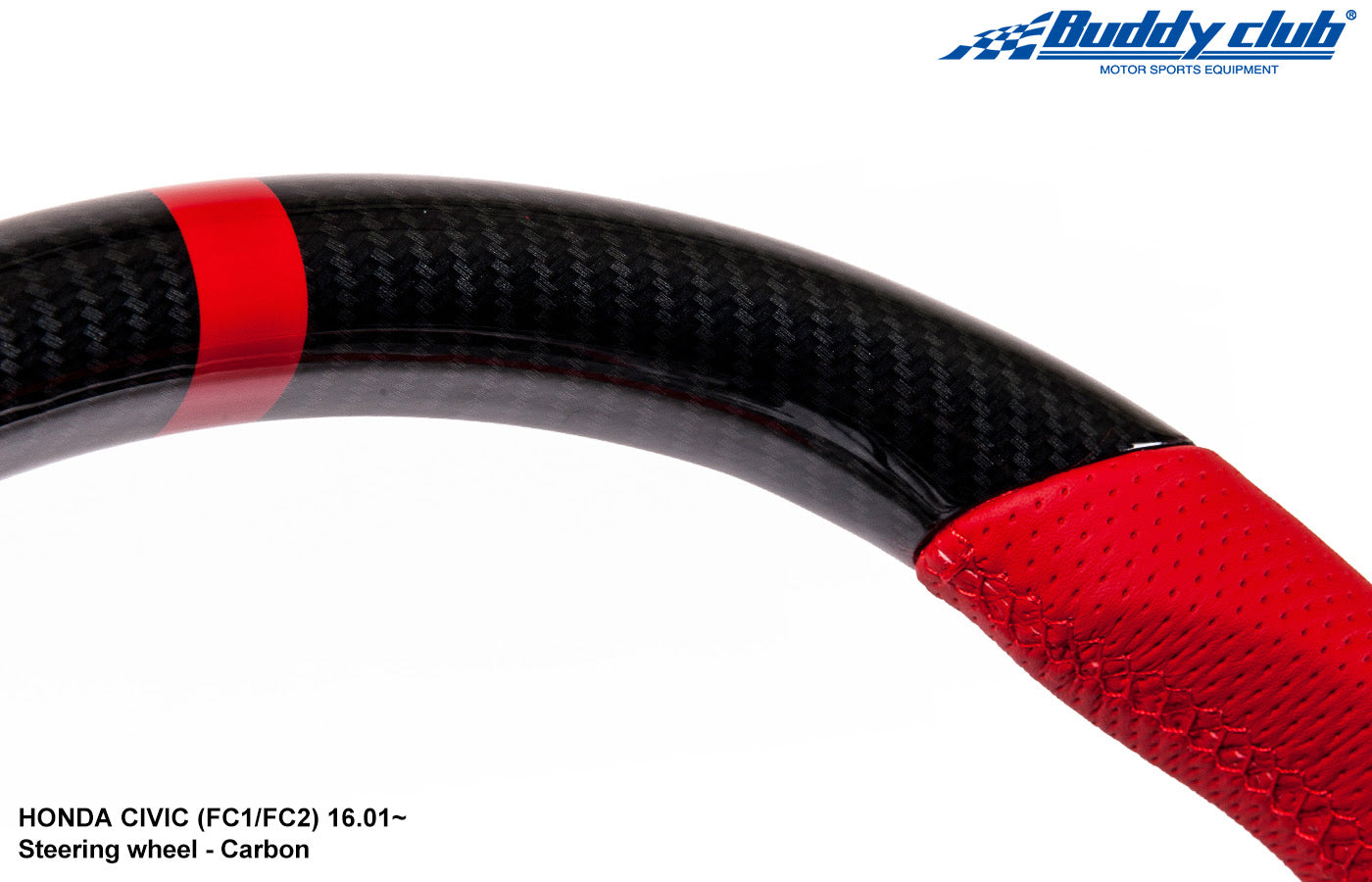 Buddy Club Time Attack Edition Steering Wheel Carbon 2016+ Honda Civic FC/FK 2 / 4 / 5 / TYPE R (1.5L/2.0L)