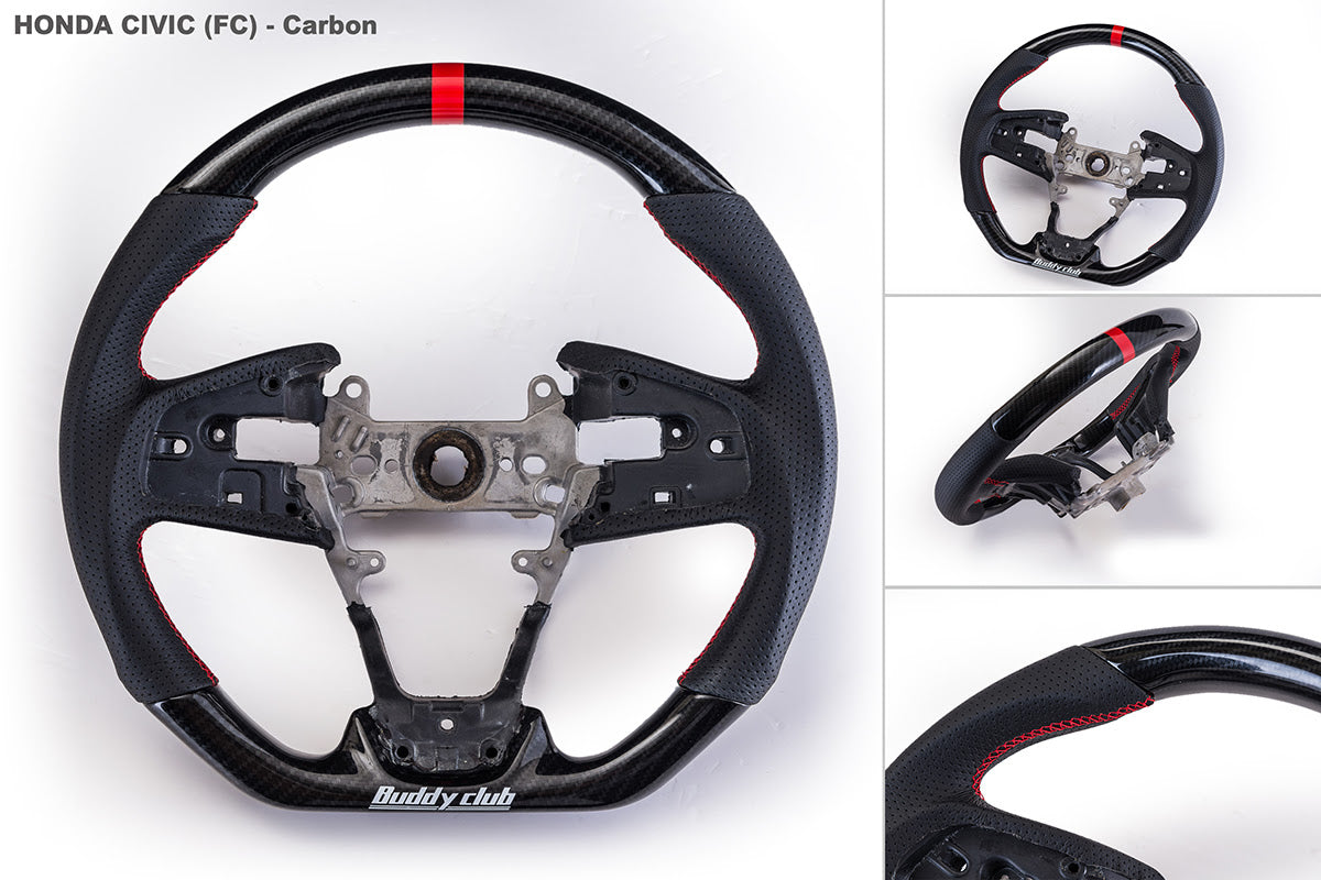 Buddy Club Racing Spec Steering Wheel Carbon 2016+ Honda Civic FC/FK 2 / 4 / 5 / TYPE R (1.5L/2.0L)