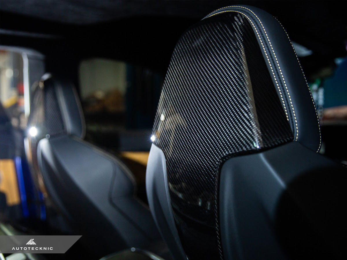 AutoTecknic Dry Carbon Seat Back Cover - F91/ F92/ F93 M8