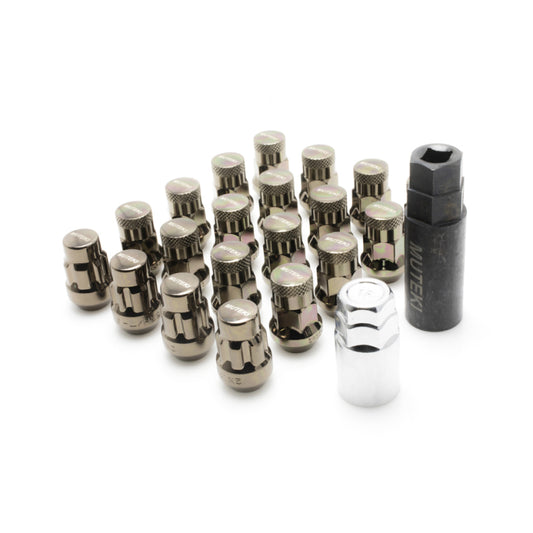 Muteki SR35 Closed End Lug Nut / Lock Set 12x1.25 Titanium (20 Piece Kit) 35mm Tall