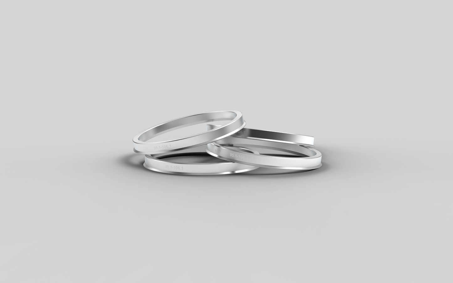 106.1 mm to 95.1 mm Hub Centric Adapter Ring Kit