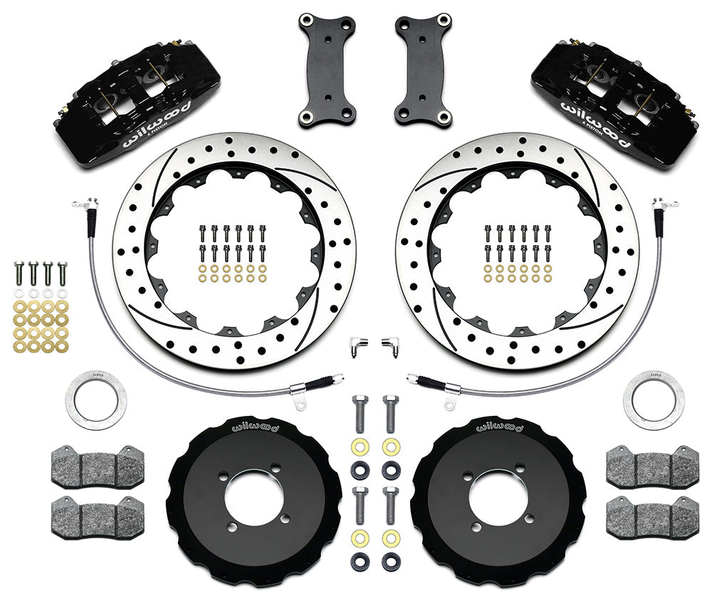 Wilwood Dynapro 6 Front Hat Kit 12.88" Drilled 2016-2020 Mazda MX5 Miata w/ Lines