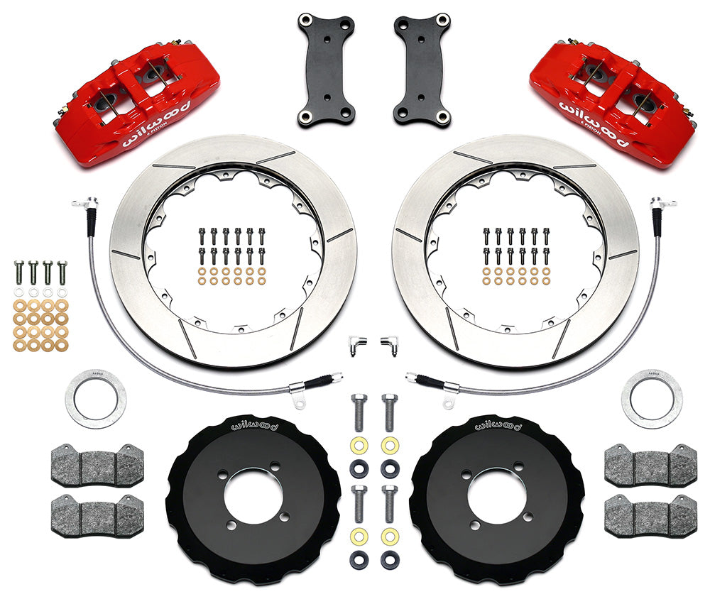Wilwood Dynapro 6 Front Hat Kit 12.88" Red 2016-2020 Mazda MX5 Miata w/ Lines