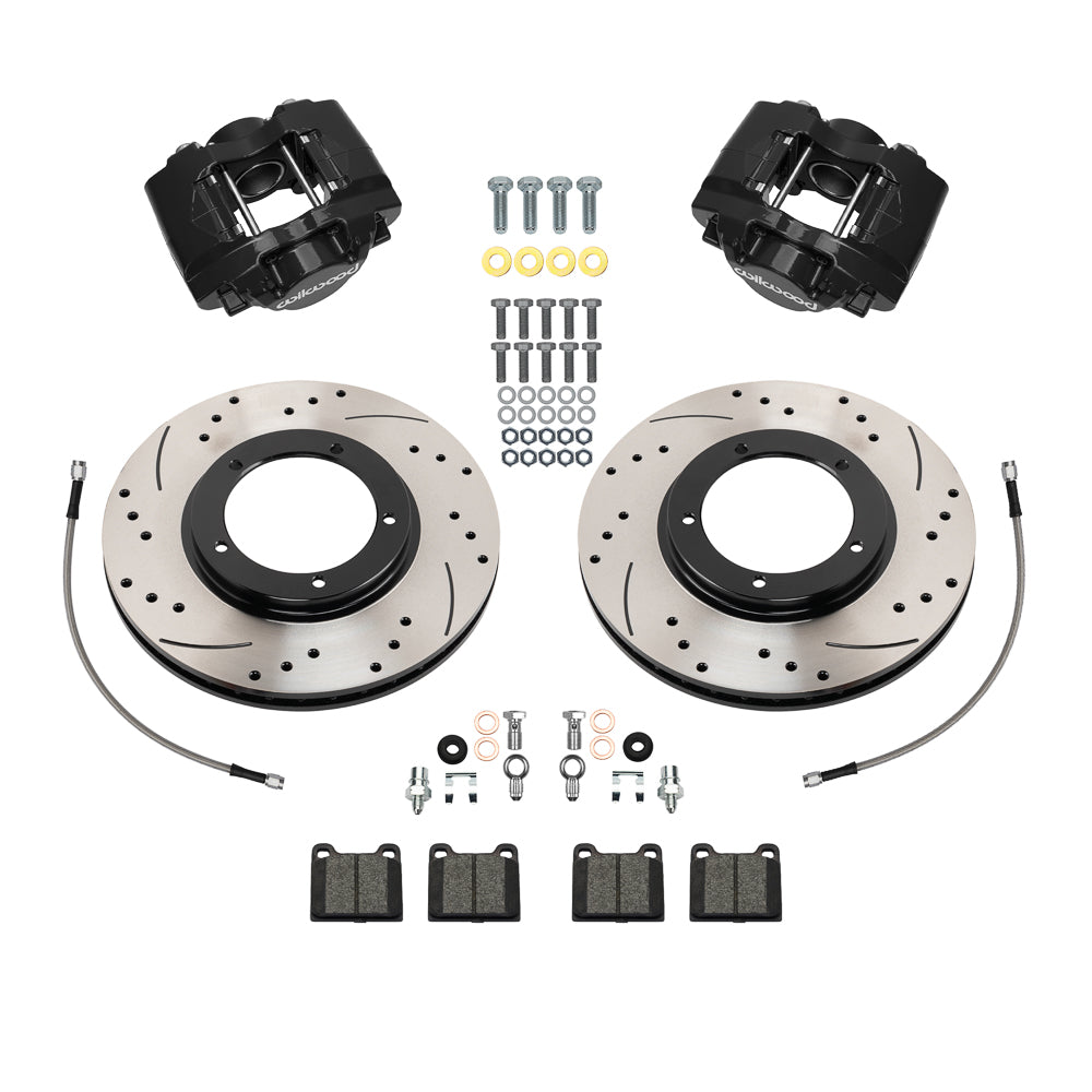 Wilwood D45 OE Replacement Front Brake Kits 1975-1983 Porsche 911 Base Model 3.50 MT (SRP Drilled/Slotted 11.10" Rotor)