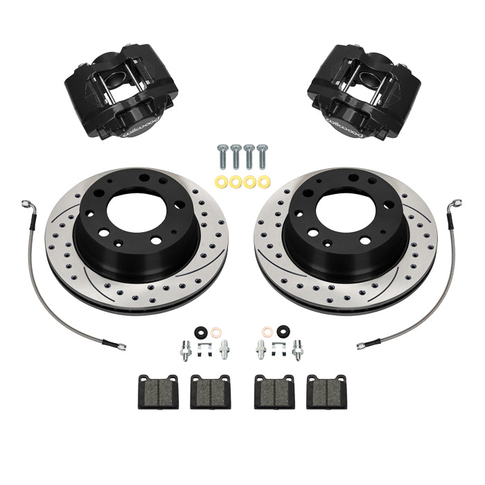 Wilwood D31 OE Replacement Rear Brake Kits 1984-1989 Porsche 911 Base Model 3.00 MT (SRP Drilled/Slotted 11.42" Rotor)