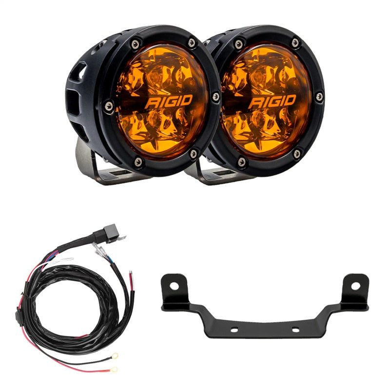 Rigid Industries RZR 360-Series Amber Pro A-Pillar Light Kit