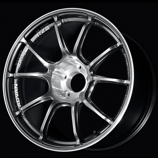 18x7.5 Advan RZIII Hyper Platinum Black & Diamond Cut
