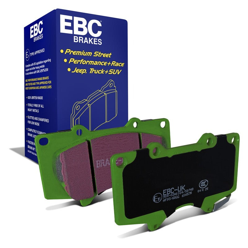 EBC Greenstuff Front Brake Pads 2009-2023 Lexus GX460 / GX470 / 2003-2023 Toyota 4Runner / 2007-2014 FJ Cruiser / 2003-2007 Sequoia / 2005-2025 Tacoma / 2000-2006 Tundra